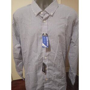 New Nautica Men's Moisture Wicking Classic Fit Dress Shirt 18-18.5 34/35 2XL